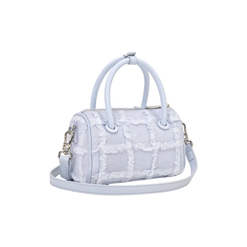 TOUTOU Fabric Handbag Regular Women's White/Blue-11