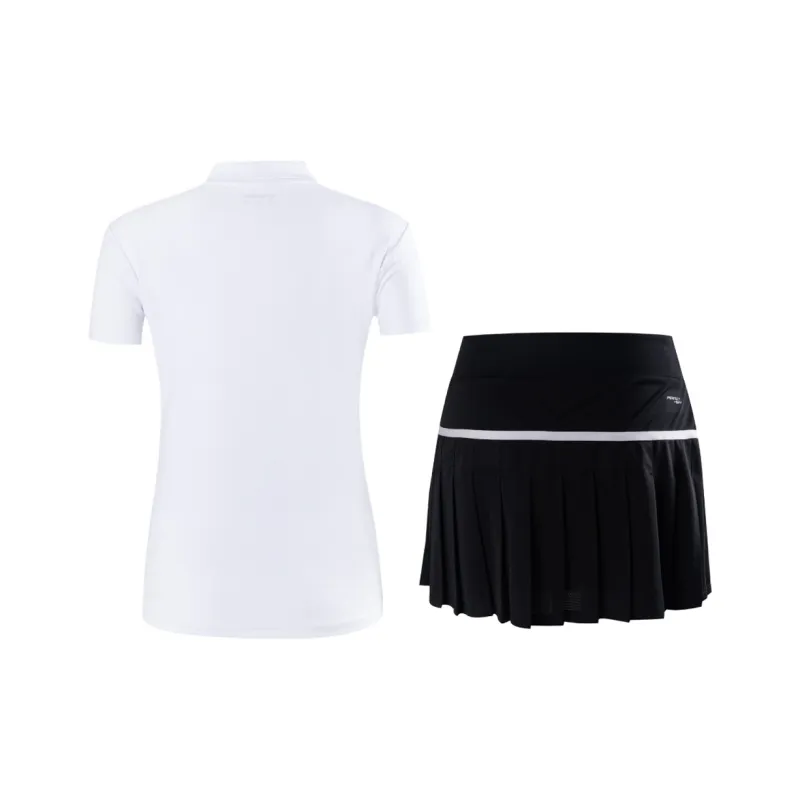 VICTOR Skirt Set Women's 2 Pack White Top+Black-1