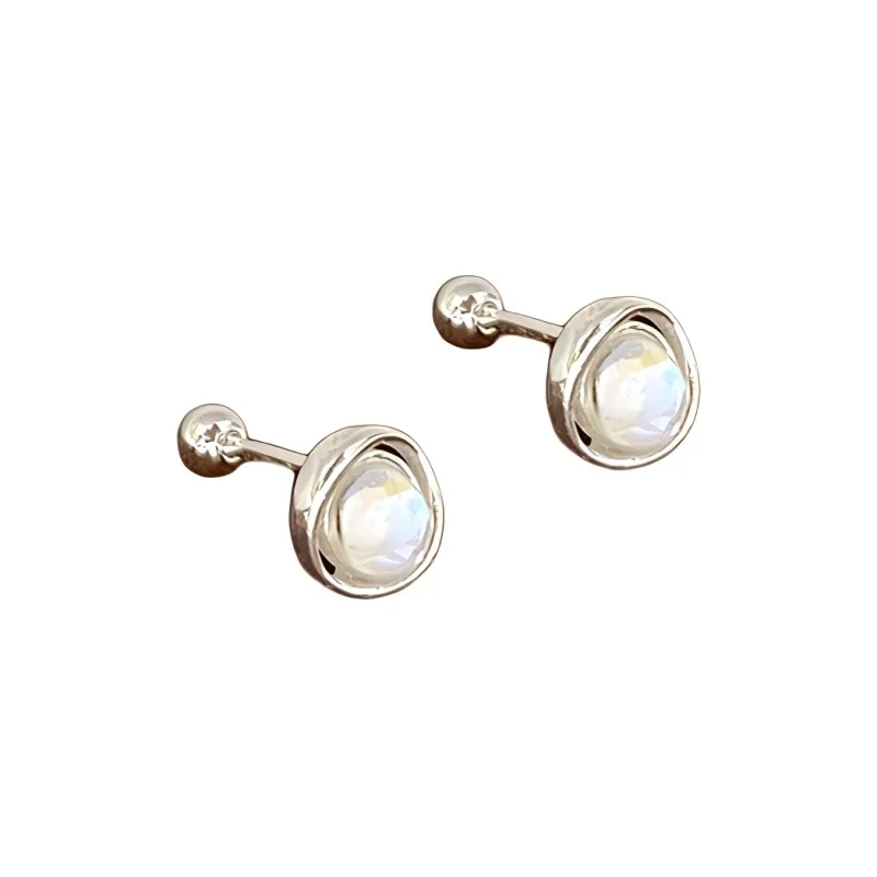 AAJF S999 Fine Silver Stud Earrings Women's-4
