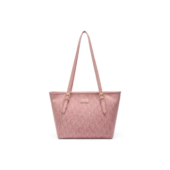 ST&SAT Fabric, Synthetic Leather Tote Bag, Shopping Bag, Shoulder Bag Women's Pink