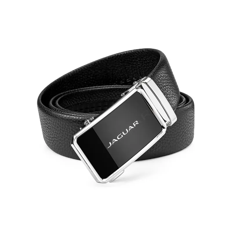 JAGUAR Cow Leather Belts Men's Black 3.5cm-2