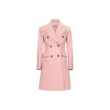 Burberry Coats Women's Heather Gray Apricot Pink