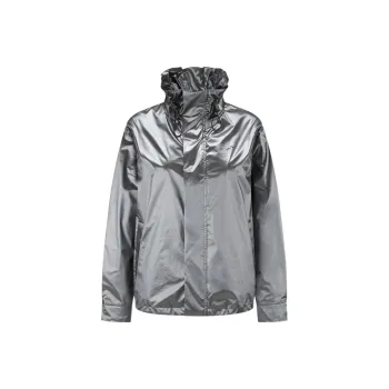 XINQITIAN Jackets Coats Women's Shimmering Silver