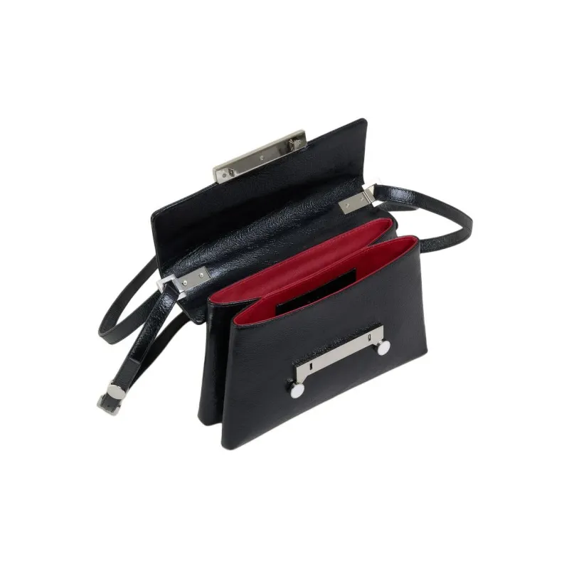MARNI Calfskin Envelope Bag, Shoulder Bag, Crossbody Bag Trumpets Women's Black-3