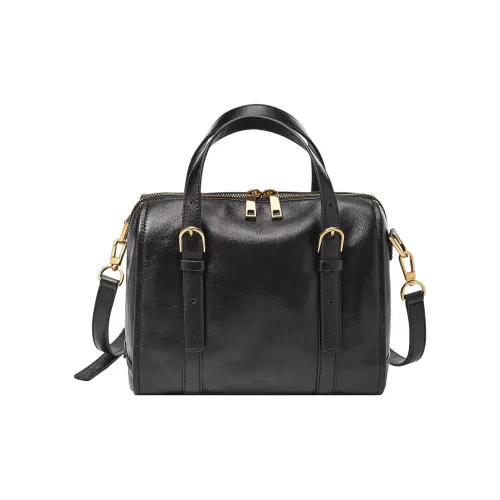 FOSSIL Leather One Shoulder Handbag Women's Black