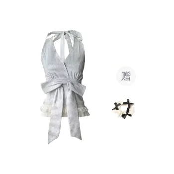 CPAURA Camisole Women's Stripes+Bowknot Hair Tie Comes With