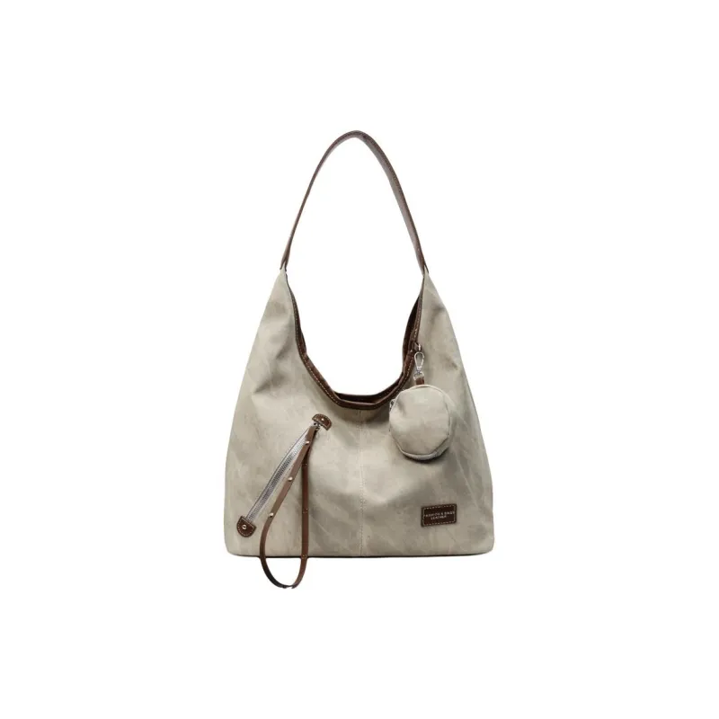Versman Pu Shoulder Bag Women's Denim Blue/Dark Tea/Ecru-12