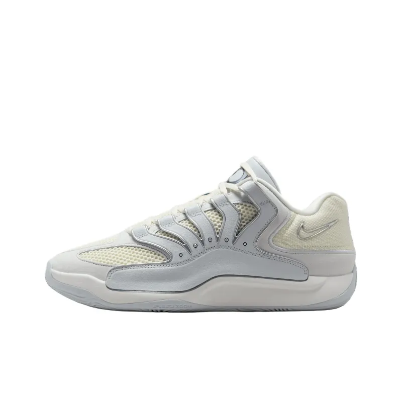 Nike KD 18 Anti Slip Wear Resistant Low Top Basketball Shoes Men's Gray White-0