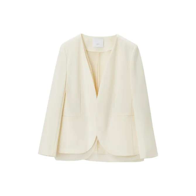 OVV Business Suits Women's Light Yellow Solid Color 16-0