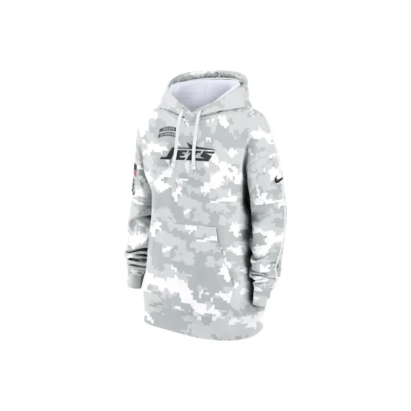 Nike New York Jets Salute To Service Primary Edge Club Women's Nike Nfl Pullover Hoodie-0