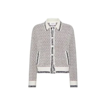 THOM BROWNE Spread-collar Tweed Bomber Jacket