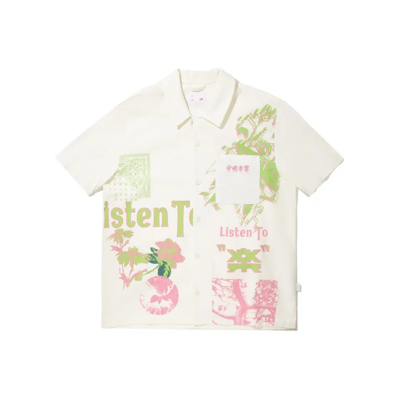 LiNing Shirt Men's Champagne White-0