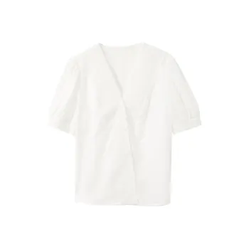 3COLOUR Chiffon Shirt Women's Cloud White