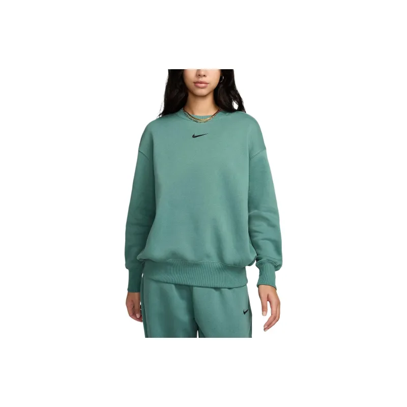 Nike Women's Oversized Crew-Neck Sweatshirt Sweatshirt Women's Turquoise-0