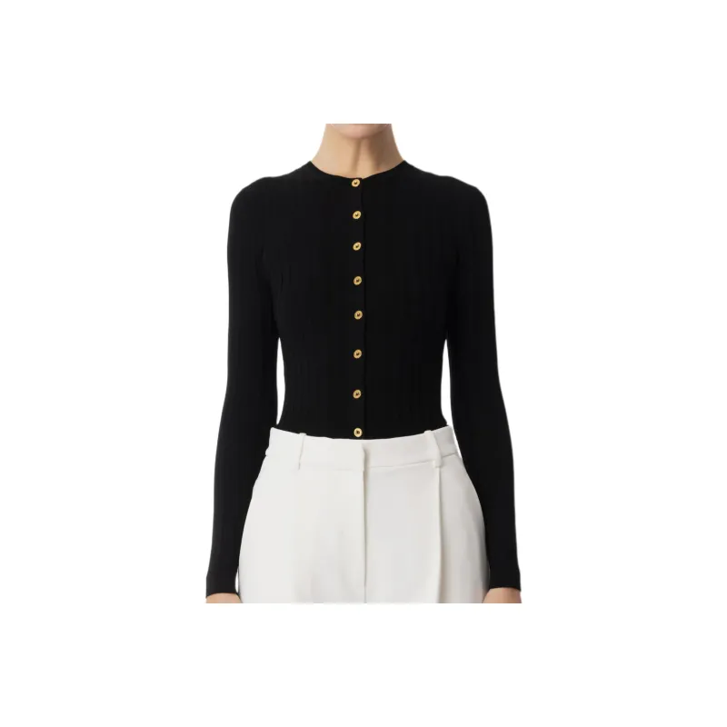 Elisabetta Franchi Sheer Detailing Cardigan-0