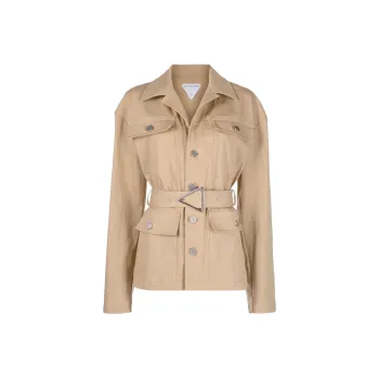 Bottega Veneta Coat Women's Light Umber