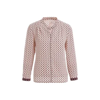 QIAOWANNI Shirt Women's Pattern 1 Brick Puzzle Design
