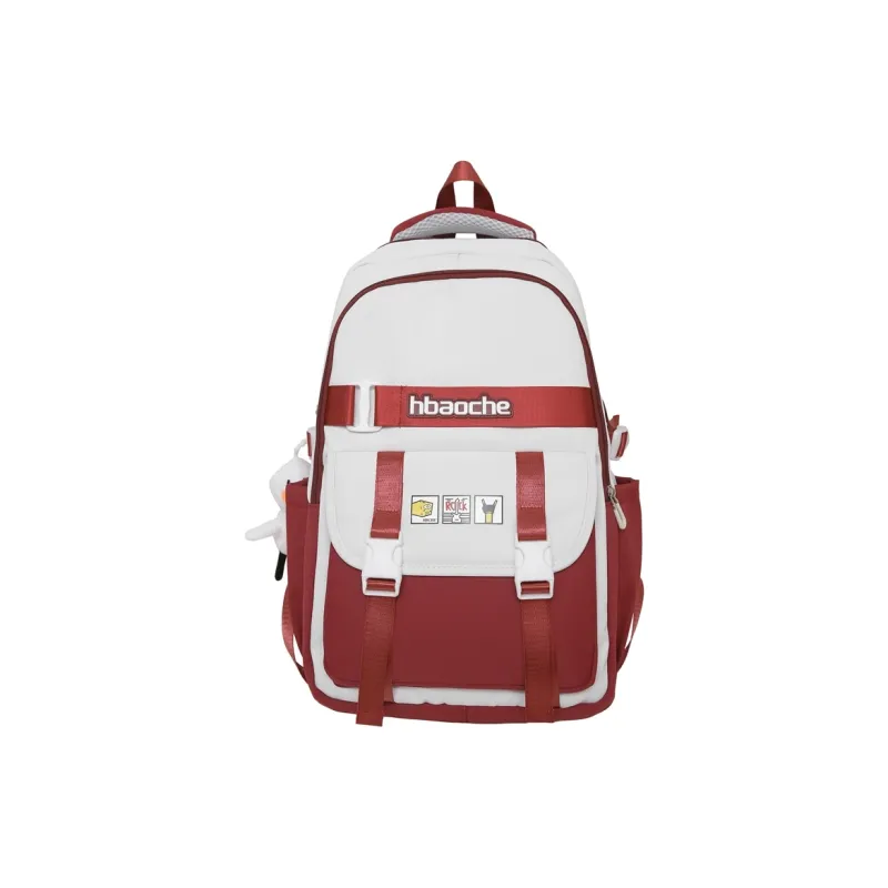 Three Ducklings Nylon Backpack Women's Black/Red/Khaki/Green-1
