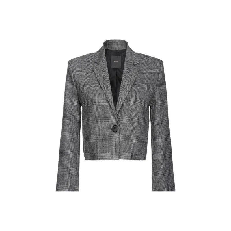 PINKO Houndstooth Cropped Jacket-0