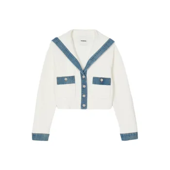 Sandro Denim trim Hoodie
