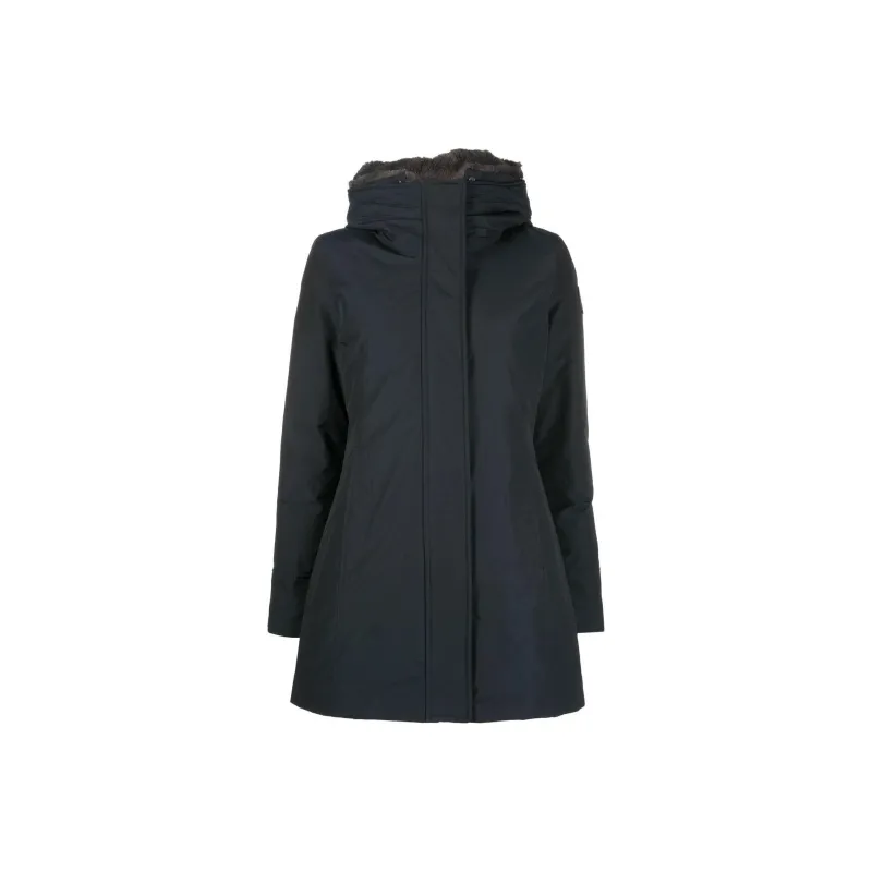 WOOLRICH Logo Patch Zip Up Padded Coat-0