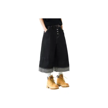 ZWWWZ Denim Shorts Unisex Black