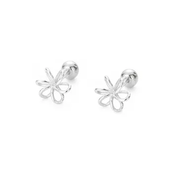 AAJF S999 Fine Silver Stud Earrings Women's