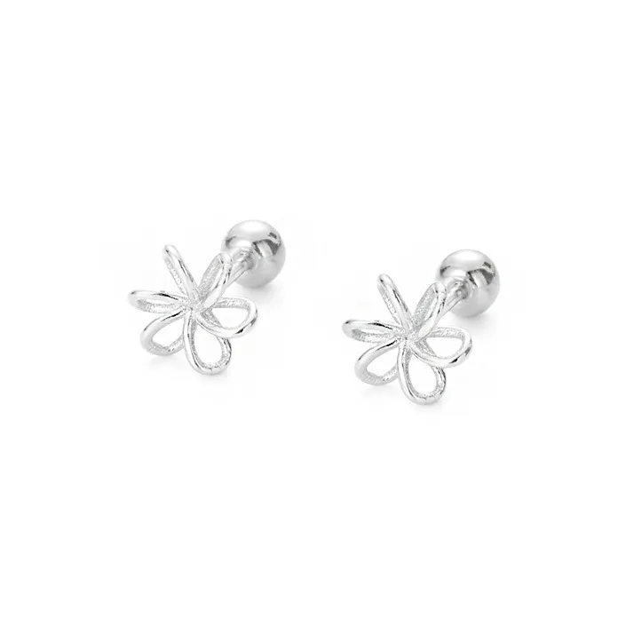 AAJF S999 Fine Silver Stud Earrings Women's-0
