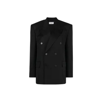 Balenciaga Shrunk Db Wool Blazer