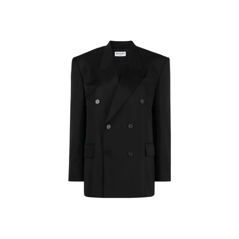 Balenciaga Shrunk Db Wool Blazer-0