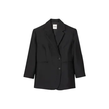 Sandro Tailored Satin Blazer