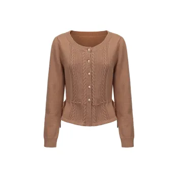 CHIWAWAMEME Knitted Fabric Cardigan Women's