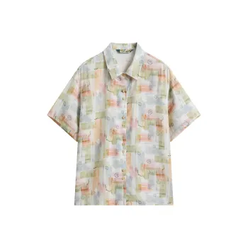 Octopus Me Shirt Women's Beige Multicolor