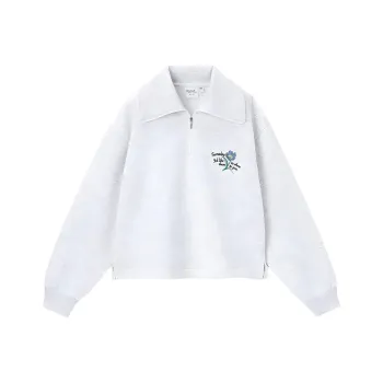 GU Funeral Freelen Collaboration Sweatshirts Women's Light Gray