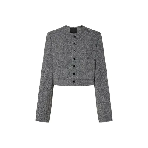 MOCO Jackets Coats Women's Black White Mixed Color