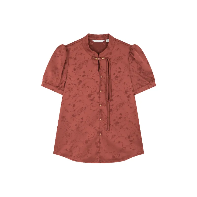 Mo Han Yi Mei Shirt Women's Brick Red-0