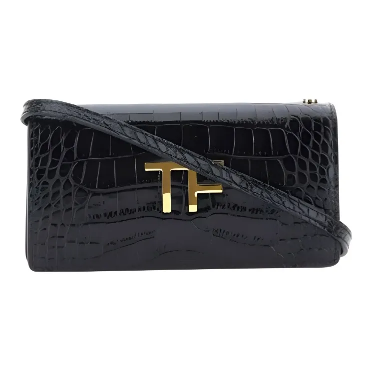 TOM FORD Calfskin Crossbody Bag Shoulder Bag Women's Black-0