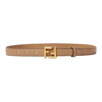 FENDI Calfskin Leather Belts Women's Brown 2CM