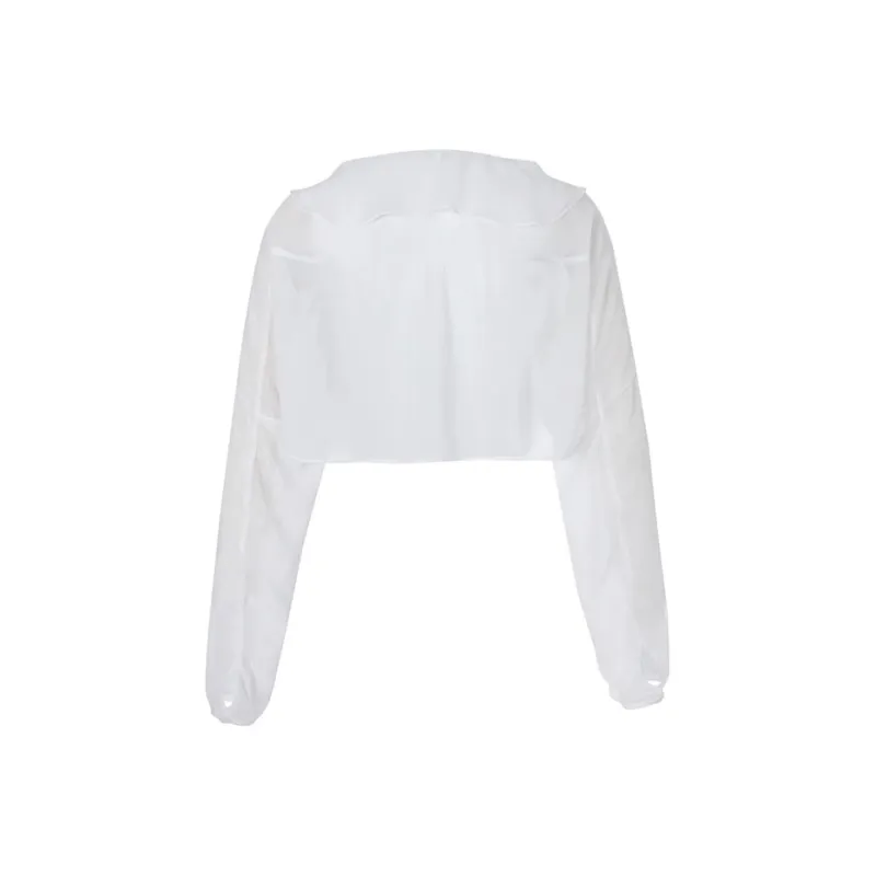 NOT YOUR ROSE SS25 Fairy Chiffon Bolero White Chiffon Shirt Women's White/White-1