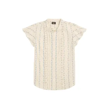 Ralph Lauren Rrl Susan Pleated Floral Button up Shirt