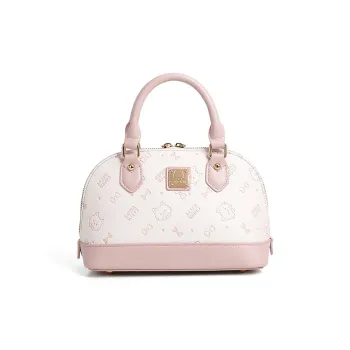 SHORT HAIR GIRL PU Dome Bag, Shoulder Bag, Crossbody Bag, Handbag Women's Pink/Coffee