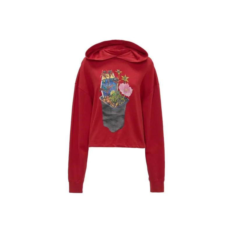 JW Anderson Graphic Printed Drop Shoulder Hoodie-0