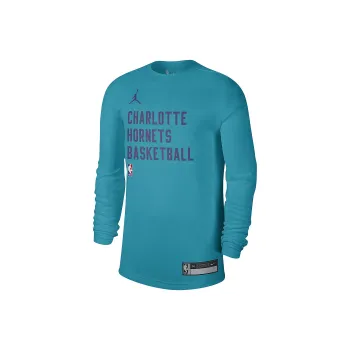 Jordan x NBA Charlotte Hornets BRAND T Shirt Unisex Peacock Blue