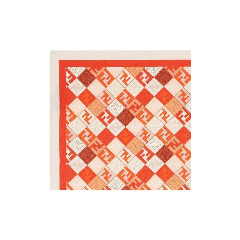 FENDI Mulberry Silk Scarves Women's Red-2