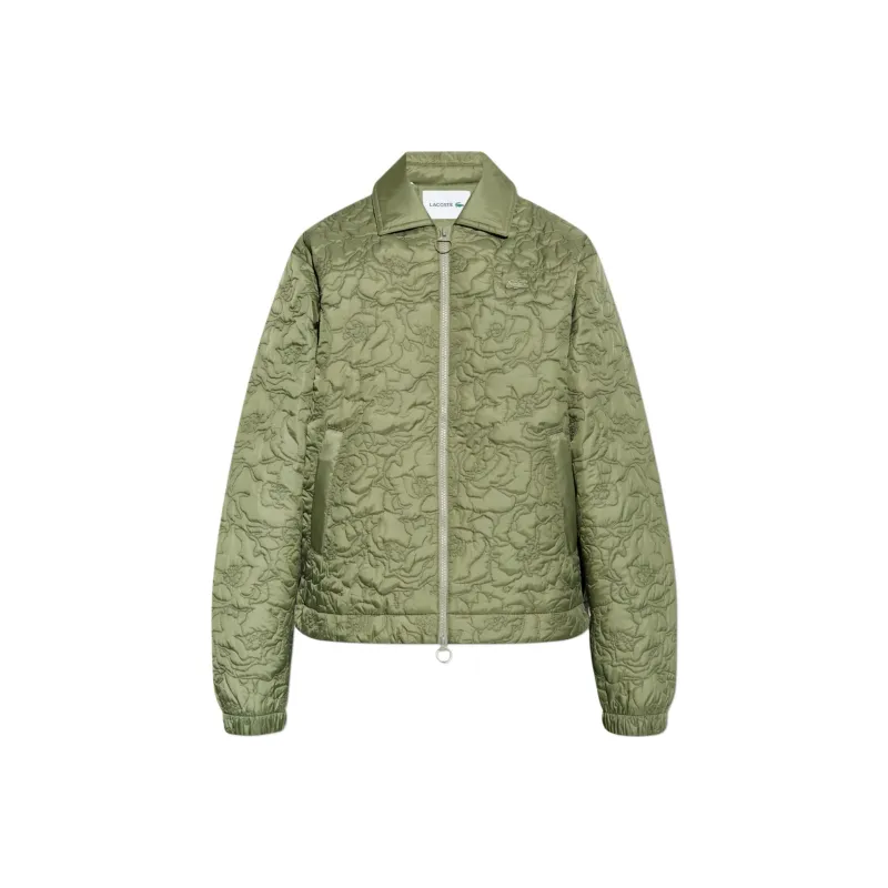 LACOSTE Floral Quilted Zip Up Jacket-0
