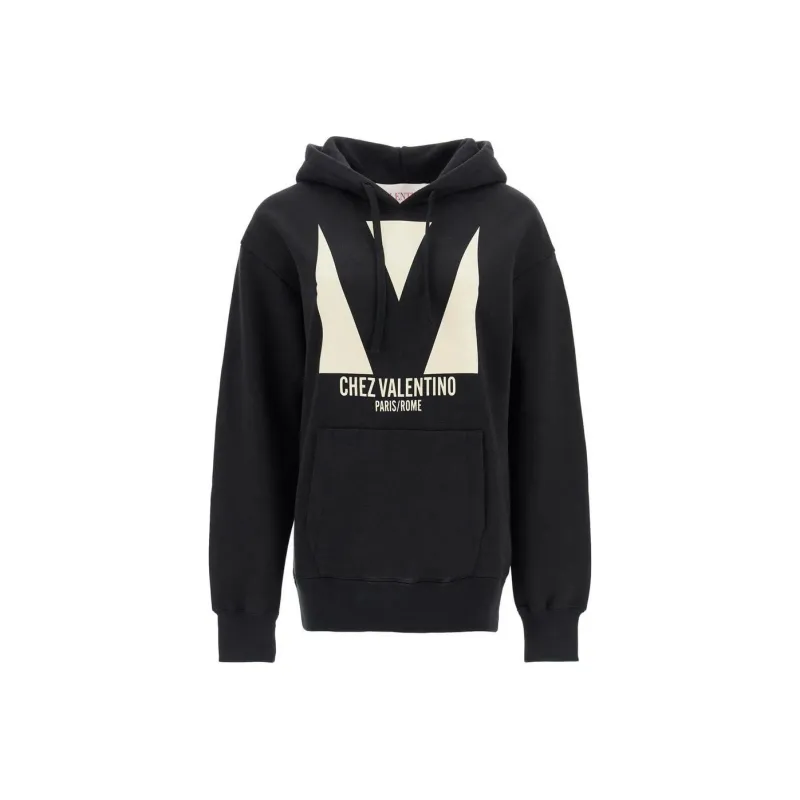 Valentino Chez Valentino Oversized Drawstring Hoodie-0