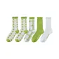 [5 Pack]White Diamond 2 Pack+White+Green+White Plaid