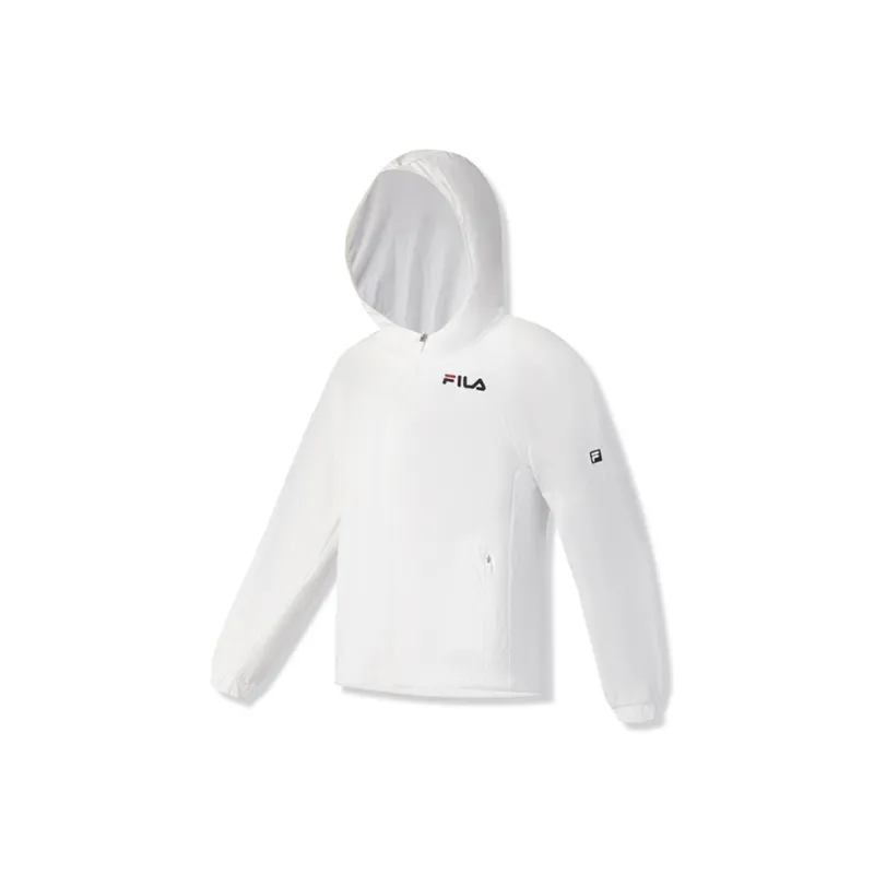 FILA Hiking Outdoor Adventure Windproof Windbreaker Jacket Women's Jade White-2