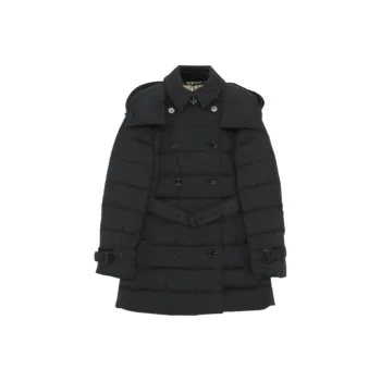 Burberry Double Breasted Belted Down Coat