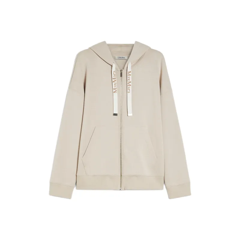 MaxMara Jour Zip Up Drawstring Hoodie-0